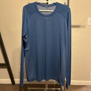 Lululemon Athletica Men’s Light-Blue Metal Vent Tech Longsleeve Shirt Size M
